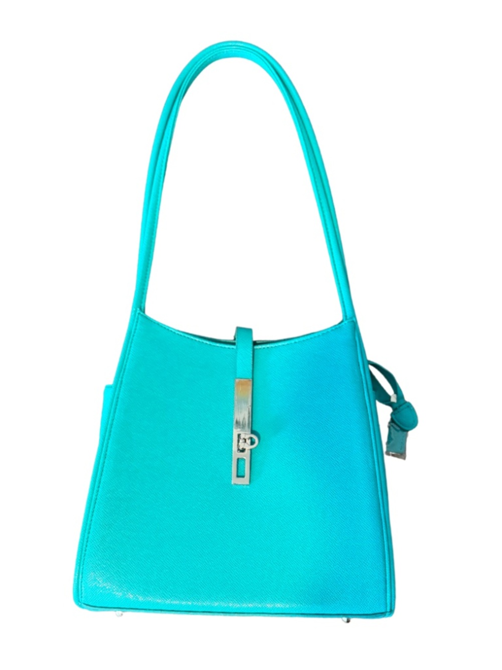 Western Origin Turquoise Shoulder Bag Structured Faux Leather Purse